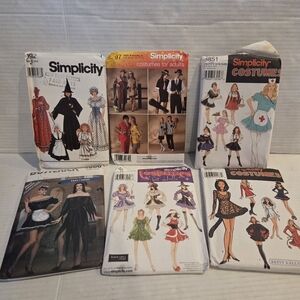 6 Simplicity Sew Sewing Patterns Women's Costumes Sexy